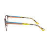 Side view of Kxos KKV429 2 colorful women’s eyeglasses showcasing vibrant design and stylish details.