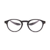 Black panto-style reading glasses with clear lenses, showcasing a retro design for sophisticated style.