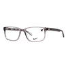 NIKE 7240 70 eyeglasses in clear and matte black, stylish and functional eyewear for men and women.