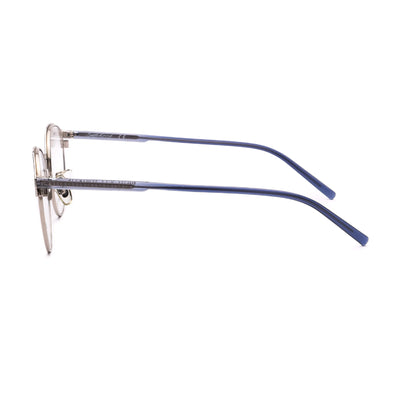 Side view of Kaos KKV492 3 woman eyeglasses showcasing vibrant blue temples and modern design.