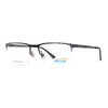 Unisex Kxos KKV495 3 eyeglasses featuring bold black and white frame design and stainless steel material.