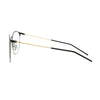 Side view of Marvelous LOGER 03 18 titanium eyeglasses showcasing sleek black and gold design.