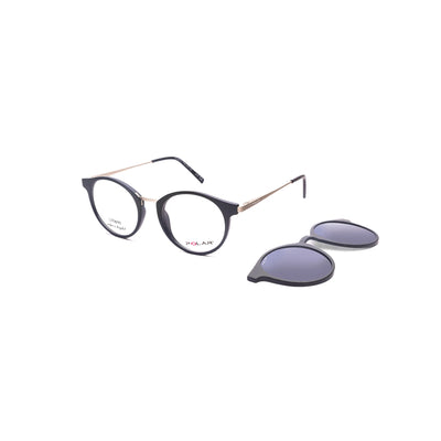 Polar Ultem POR481 20 unisex eyeglasses with detachable dark lenses for stylish durability and comfort.