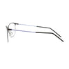 Side view of stylish titanium eyeglasses Marvelous PANDORA 712 featuring sleek black and blue temple arms.