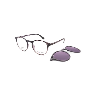 Unisex Polar Ultem POR493 427 eyeglasses with detachable sunglasses for kids, combining style and durability.