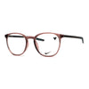 Women's NIKE 7280 206 eyeglasses in stylish pink frame with black accents, combining elegance and comfort.