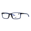 NIKE 7287 410 men's eyeglasses in blue with sleek design and logo for style and performance.