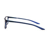 Side view of NIKE 7287 410 men's eyeglasses showcasing the sleek blue design and comfortable fit.