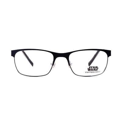 Kids Star Wars SW225 STORMTROOPE eyeglasses in black stainless steel with stylish design for durable everyday use.