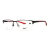 Men's NIKE 8054 6 eyeglasses featuring a sleek design with black and red accents for modern style and comfort.