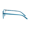 Pricon ROUND 6084 reading glasses in turquoise, showcasing the sleek design and stylish frame from a side view.