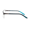 Men's NIKE 8054 74 eyeglasses showcasing a side view with sleek blue and black arms, perfect for modern style and comfort.