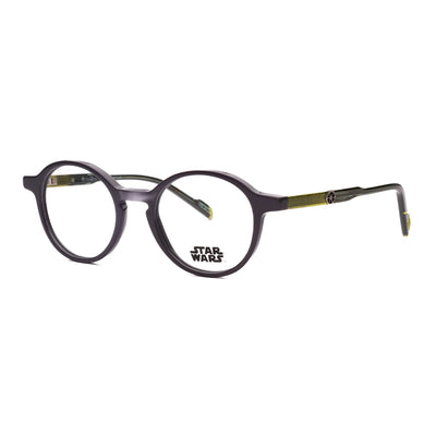 Star Wars Kids Eyeglasses SWAA060 92 in round design with stylish frames for active youngsters. Durable and trendy accessory.