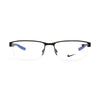 NIKE 8138 8 men's eyeglasses in sporty black design with blue accents, ideal for everyday wear and comfort.