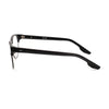 Side view of NIKE 8402 1 unisex eyeglasses showcasing sleek black design and logo. Stylish and functional eyewear.