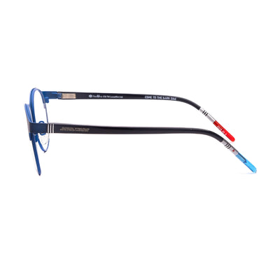 Side view of Star Wars kids eyeglasses SWMA0001 67 in blue and black, featuring stylish, durable frames perfect for active children.