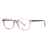 Vulkani V1057 1146 unisex eyeglasses in transparent pink with stylish black accents, perfect for active youngsters.