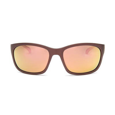 Head H13008 390 sunglasses with pink mirrored lenses and a stylish brown frame for enhanced performance and UV protection.