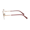 Side view of BK Eyewear B27005 930 eyeglasses showcasing elegant design and durable burgundy arms.