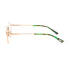 Vulkani VI326 455 kids eyeglasses showcasing stylish design and green-tinted temple arms for durability and comfort.