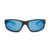 INVU IK22408 A sunglasses with ultra-polarized blue lenses and sleek black frames for superior clarity and style.