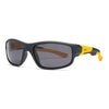 INVU IK22408 B sunglasses featuring ultra-polarized lenses and a sleek black and yellow design.