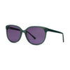 INVU M54810 500 sunglasses with ultra-polarized lenses in green frame and purple lenses for superior clarity.