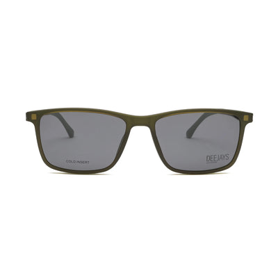 Deejays Eyewear D63003 500 men's sunglasses with gray lenses and olive green frame.