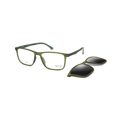 Deejays Eyewear D63003 500 green eyeglasses with detachable sunglasses, stylish and durable design for men.