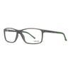 Head H16056 850 eyeglasses in gray with green accents, stylish and sophisticated frame design for men.