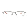 BK Eyewear H20020 633 stylish eyeglasses with sleek black frame and vibrant red accents, perfect for modern sophistication.