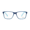 S.Oliver S93416 440 kids eyeglasses featuring blue frames with aqua accents, showcasing stylish and durable design.