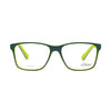 Kids S.Oliver S93416 510 eyeglasses in green and yellow with a modern design and durable materials.