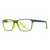 S.Oliver S93416 510 kids eyeglasses in green and yellow, featuring a trendy design and durable materials.