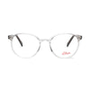 S.Oliver S93438 277 unisex eyeglasses with clear frames and black temples, showcasing stylish and sophisticated design.