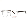 S.Oliver S93438 277 unisex eyeglasses with clear frames and tortoiseshell temples, stylish and sophisticated design.