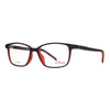 S.Oliver S93440 640 unisex eyeglasses with a stylish black and red design, combining sophistication and durability.