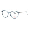 S.Oliver S93452 400 eyeglasses in light blue with sophisticated round frames, perfect for fashion-forward style.