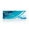 DAILIES AquaComfort Plus Toric one-day contact lenses by Alcon, featuring advanced comfort and clarity packaging.