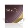 DAILIES TOTAL 1 one-day contact lenses packaging by Alcon, featuring a sleek design and gold accents.