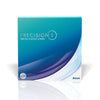 Precision 1 daily disposable contact lenses box by Alcon, featuring advanced Verofilcon A material for comfort and clarity.