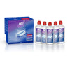 AOSEPT PLUS contact lens care solution pack with six bottles for superior cleaning and disinfection of all lens types.