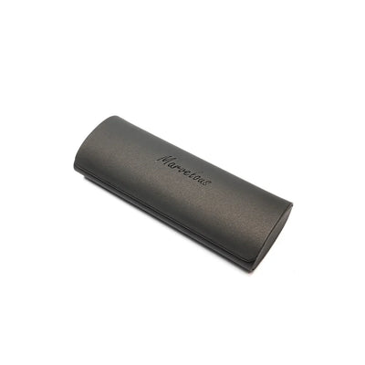 Black eyeglasses case for Marvelous GX118 30 30 titanium unisex eyeglasses for protection and stylish storage.