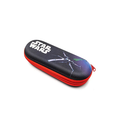 Star Wars eyeglasses case with X-wing design, perfect for protecting kids' eyewear during adventures.