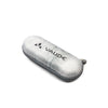 Vaude eyeglasses case in grey with logo, durable design for stylish protection of eyewear.