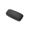 S.Oliver black eyeglasses case with logo, designed for stylish and durable eyewear storage.