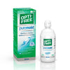 OPTI-FREE PureMoist contact lens solution bottle and packaging for all-day comfort and hydration.